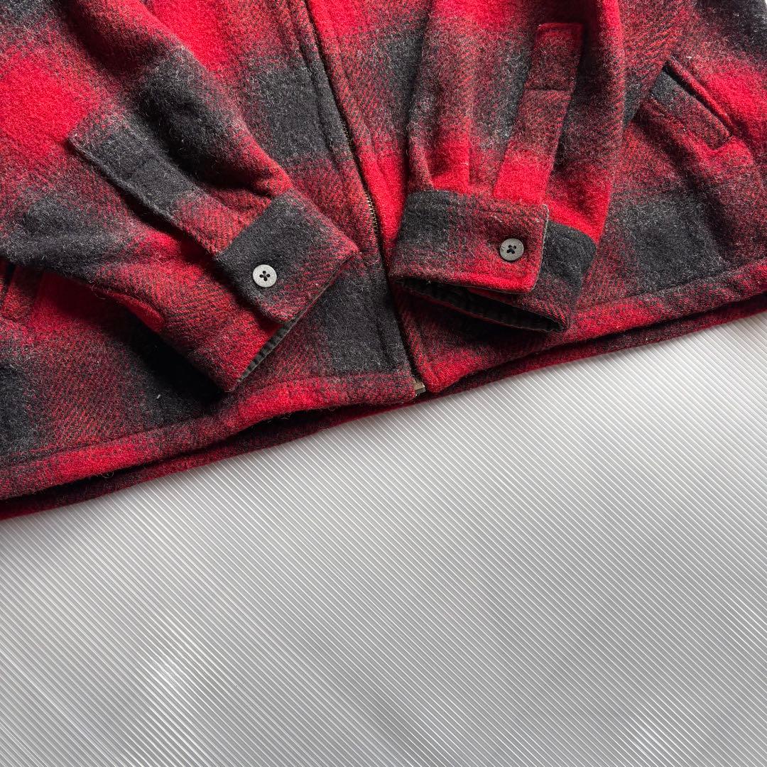 【美品】90s WOOLRICH シャドーチェック オンブレ ウール ジャケット