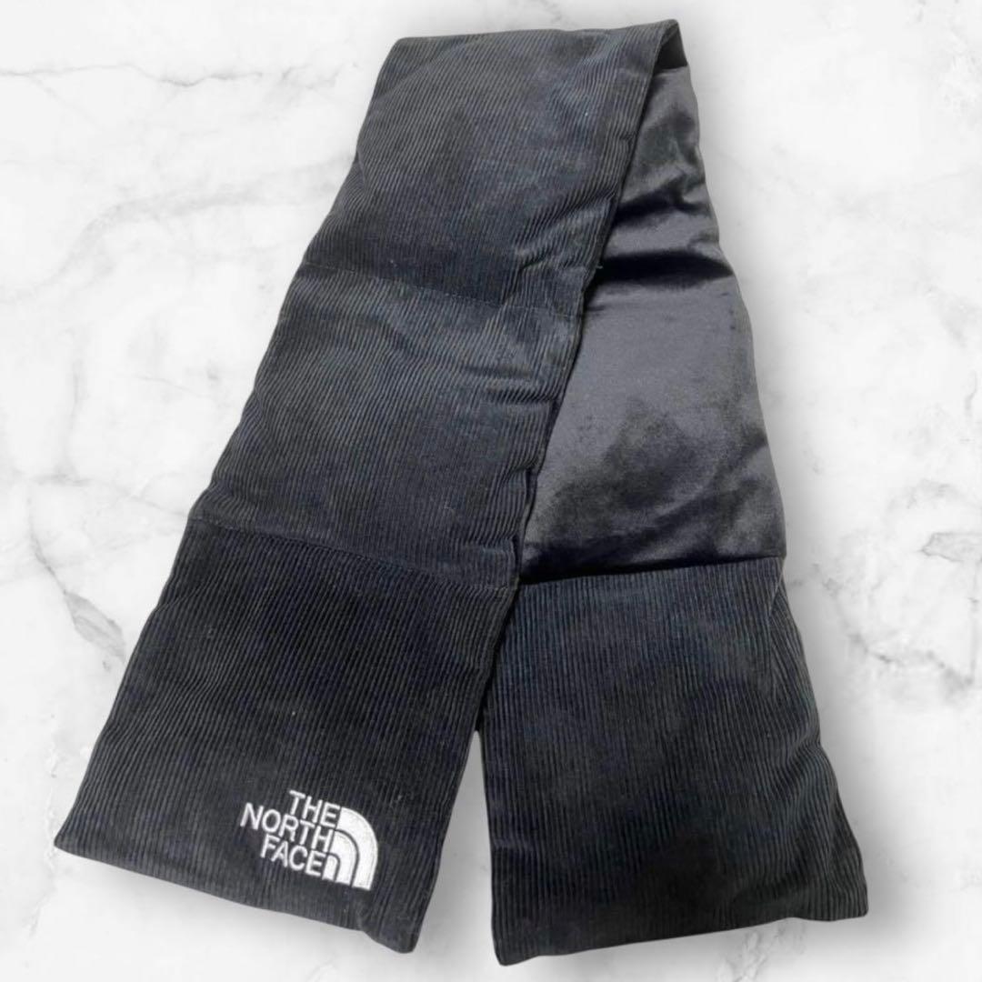 新品　韓国限定　ノースフェイス　ホワイトレーベル　マフラー　コーデュロイ　黒