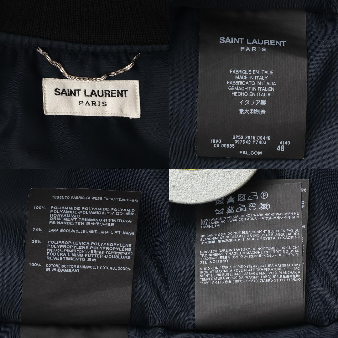 SAINT LAURENT PARIS 15AW MA-1ボンバージャケット48