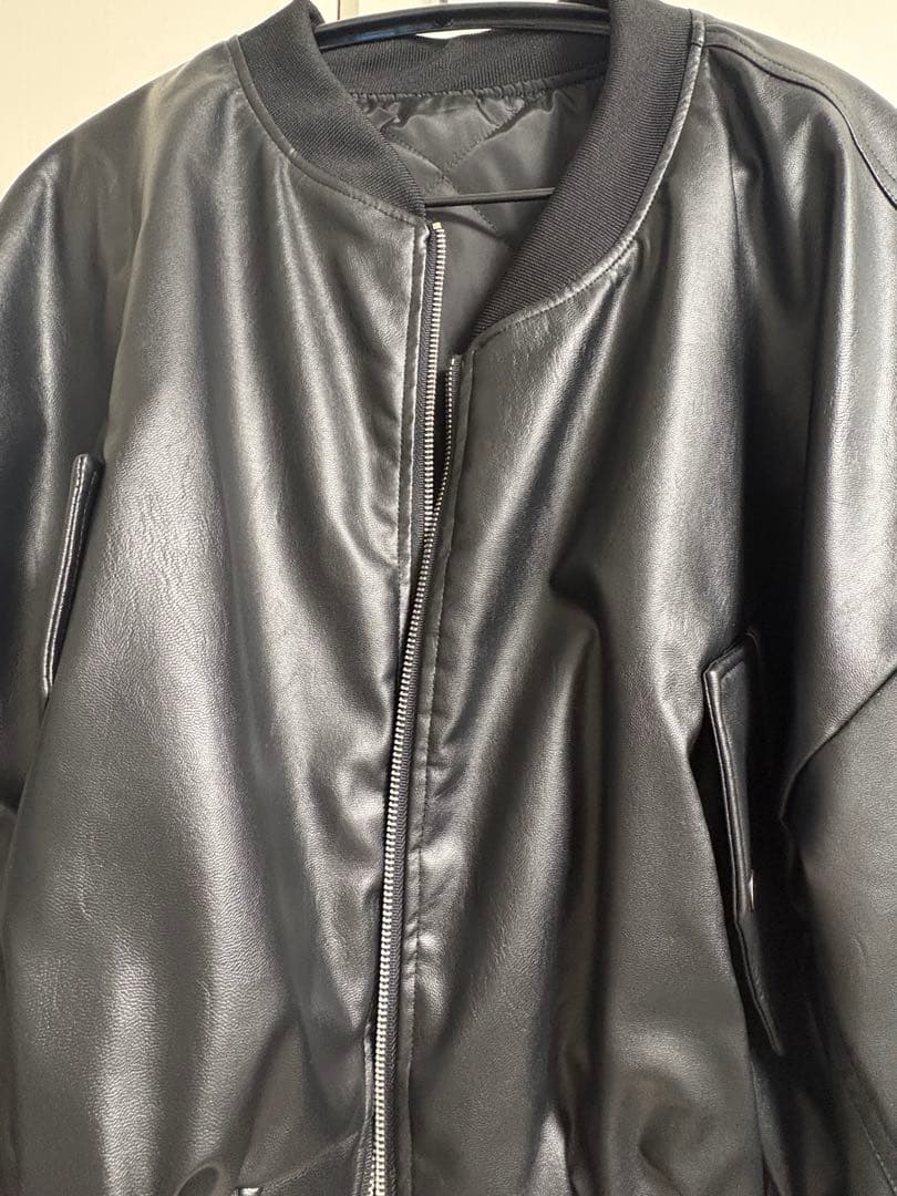 ジャケット・アウター RADIANT fakeleather 2way cropped blouson