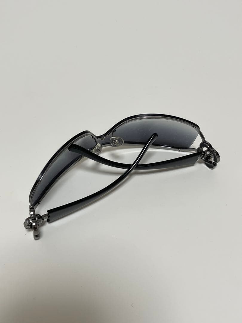 美品CHANEL シャネル花モチーフ サングラス グレーブラック正規品