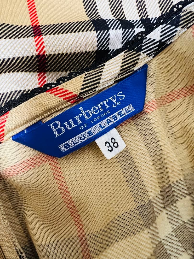 Burberry バーバリー チェック柄 ノースリーブ ワンピース Mサイズ