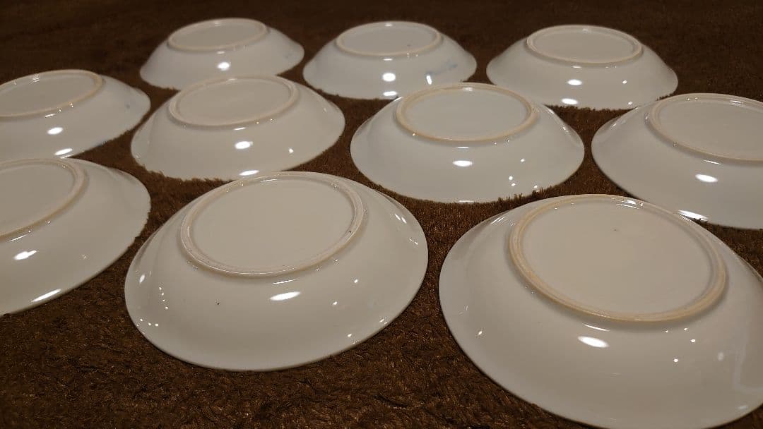古伊万里　伊万里 色絵 華の図　小紋　豆皿　菓子皿　１０客