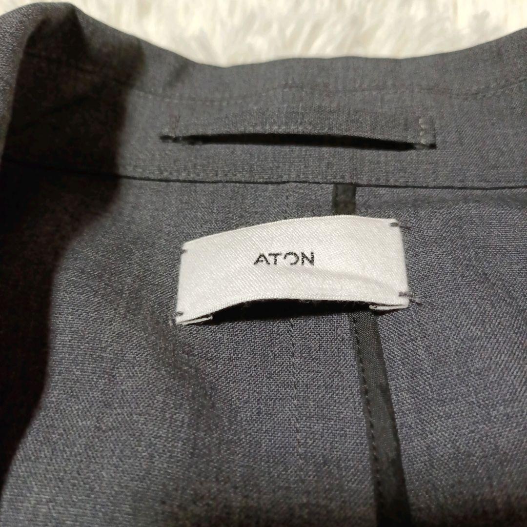 ATON ウール100％ テーラードジャケット 04 日本製 グレー