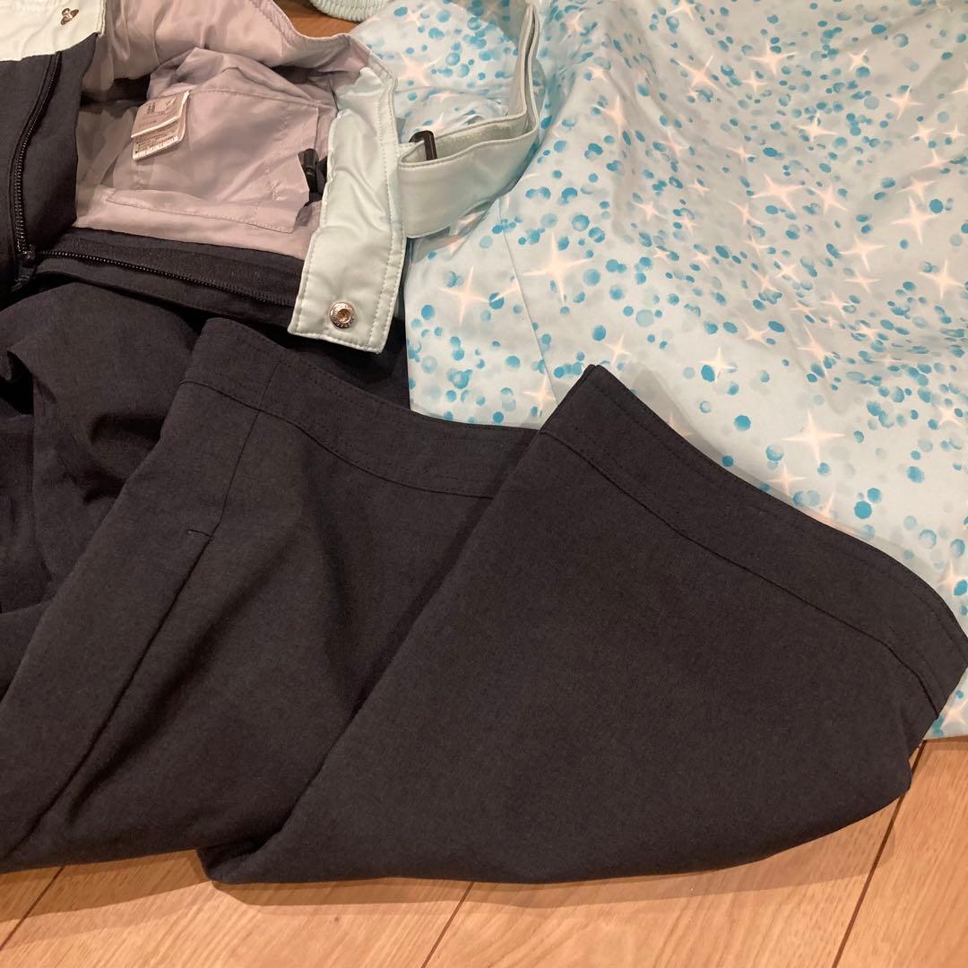 美品 DESCENTE 子ども用スキーウェア 上下セット130cm デサント
