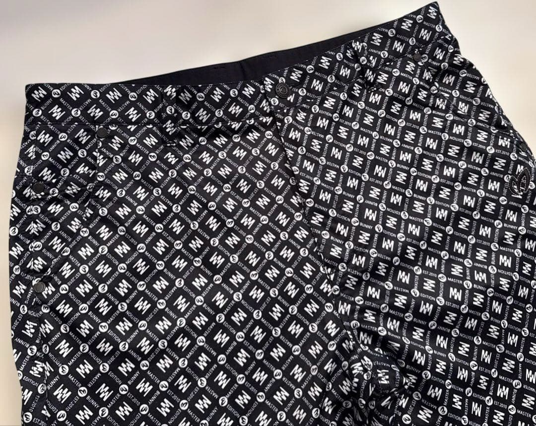 マスターバニーエディション　メンズ　総柄　ストレッチ　ロング　パンツ　LL
