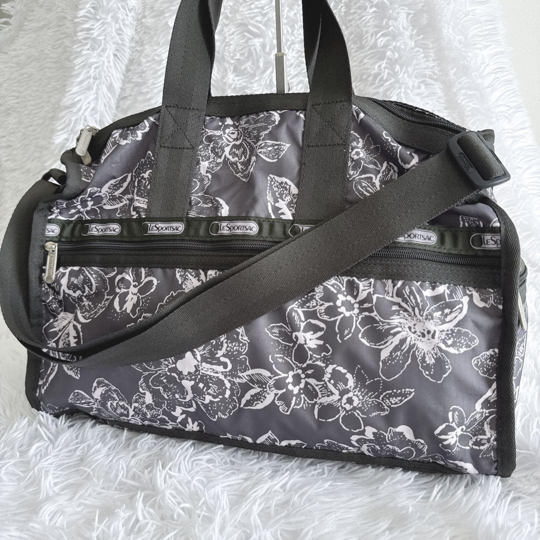 極美品✨LeSportsac レスポートサック 花柄 ボストンバッグ ショルダー