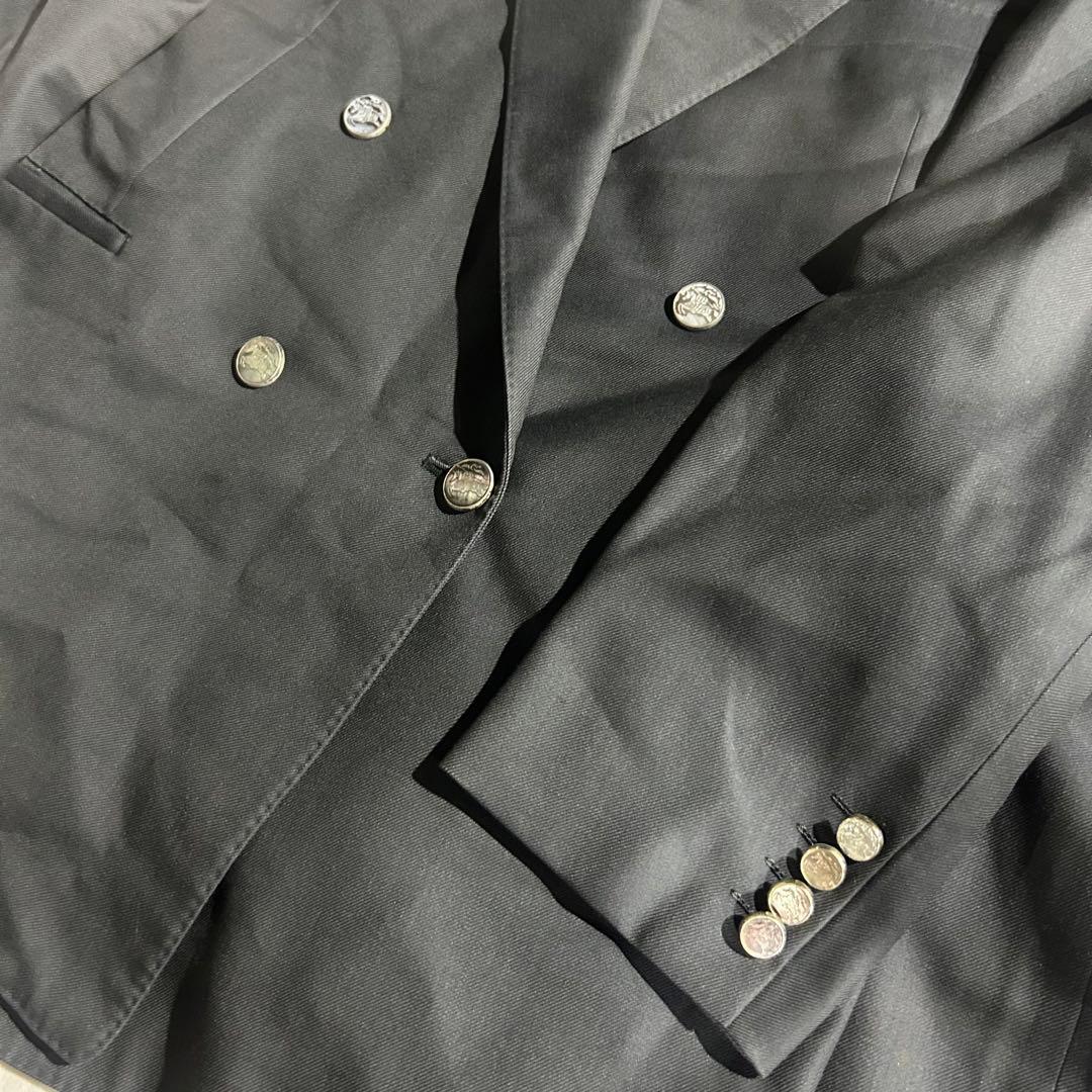 90's Burberry ブラックダブルスーツ　セットアップ