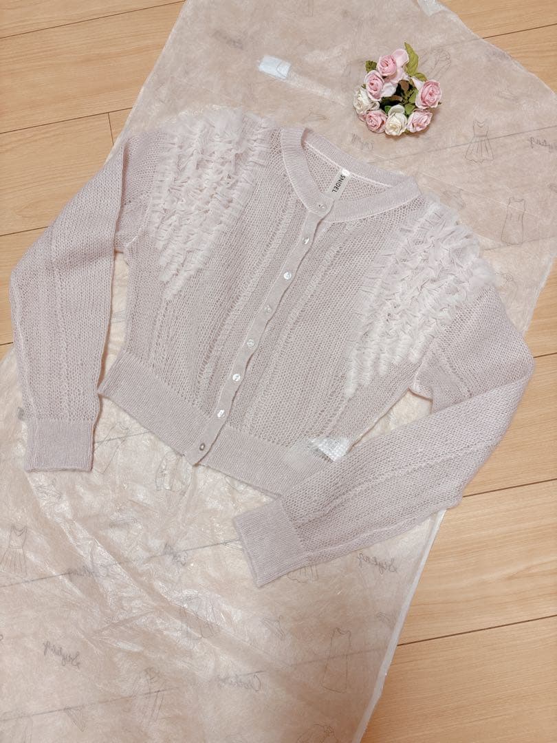 スナイデル♡【Chacott】チュールスリーブニットカーディガン♡チャコット