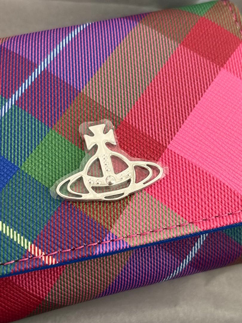 【新品】 Vivienne Westwood タータンチェック 三つ折り財布