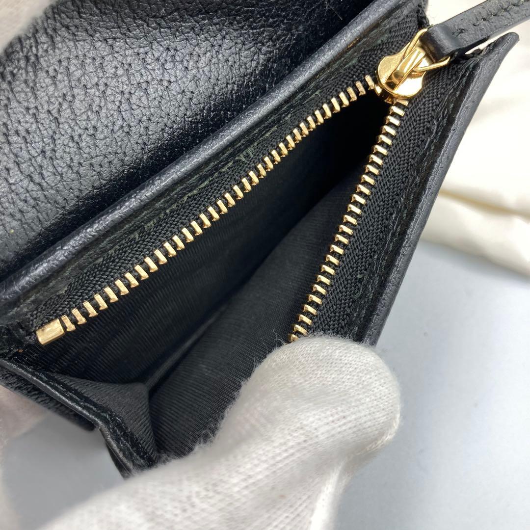 ！極美品！　GUCCI グッチ　コンパクトウォレット　ブラック　165