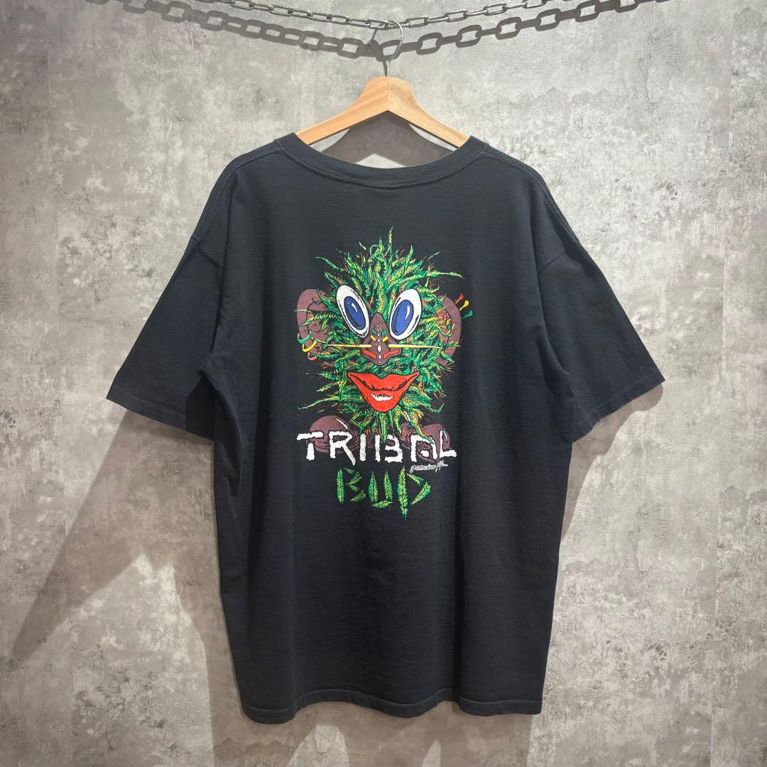 送料無料 USA古着 アート系 TEE USA製 90s TRIBAL BUD