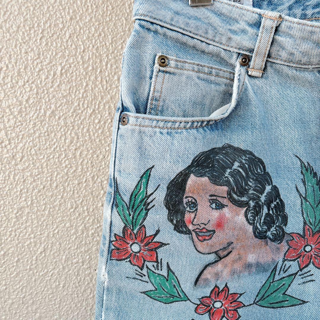 【STITCHSHOW】デニムパンツハンドペイント