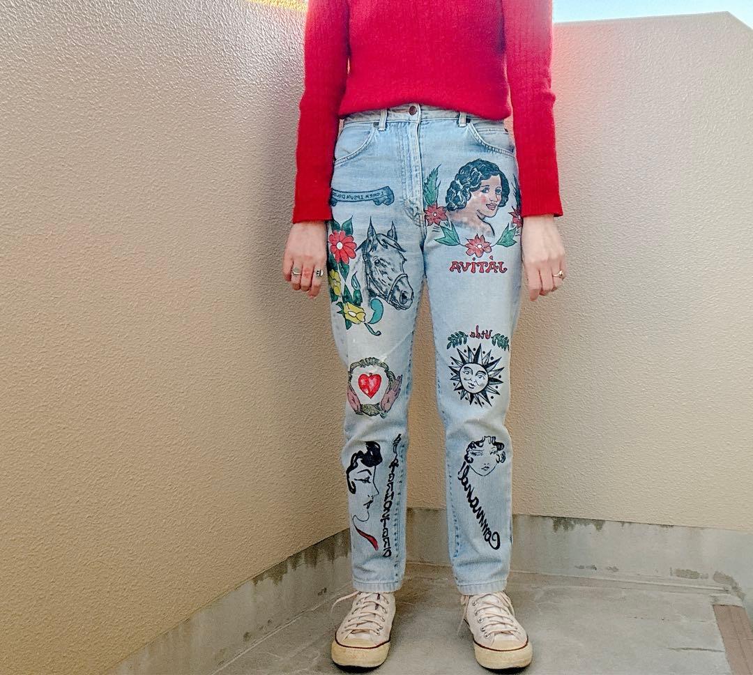 【STITCHSHOW】デニムパンツハンドペイント