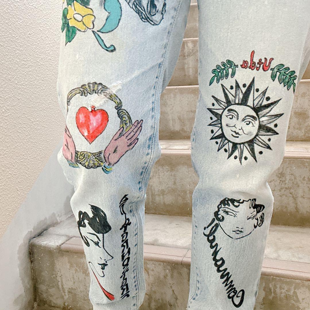 【STITCHSHOW】デニムパンツハンドペイント