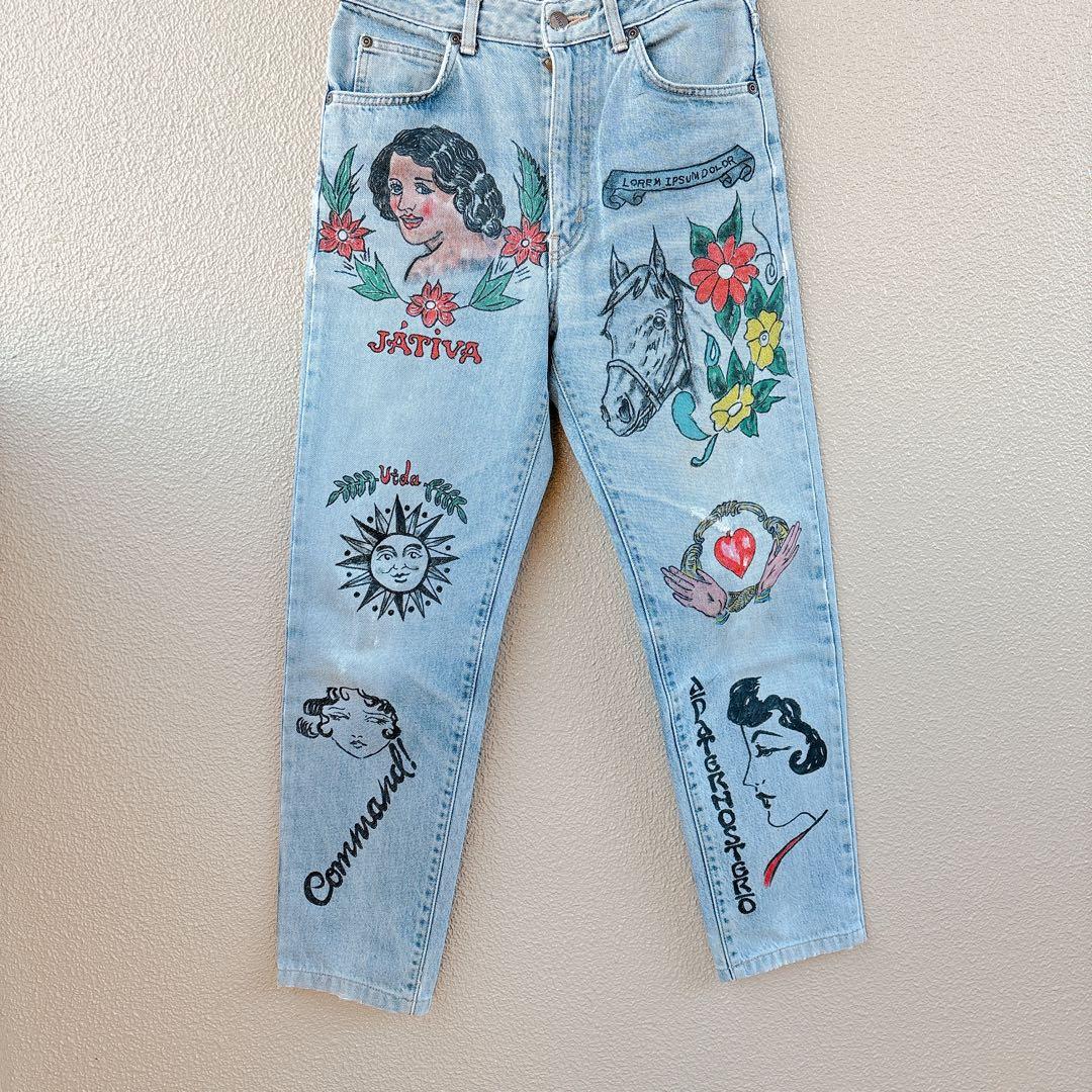 【STITCHSHOW】デニムパンツハンドペイント
