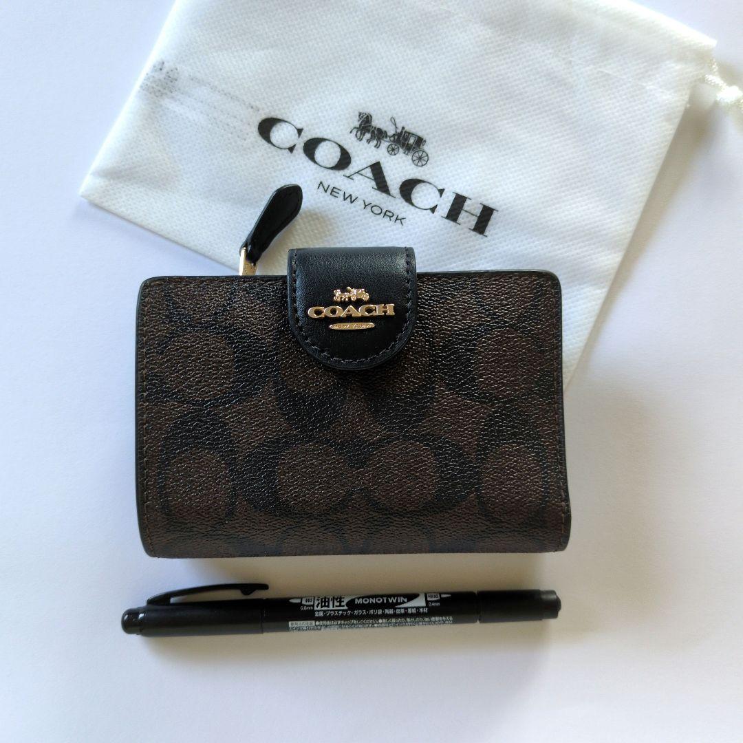COACH　2つ折り財布　ブラウン