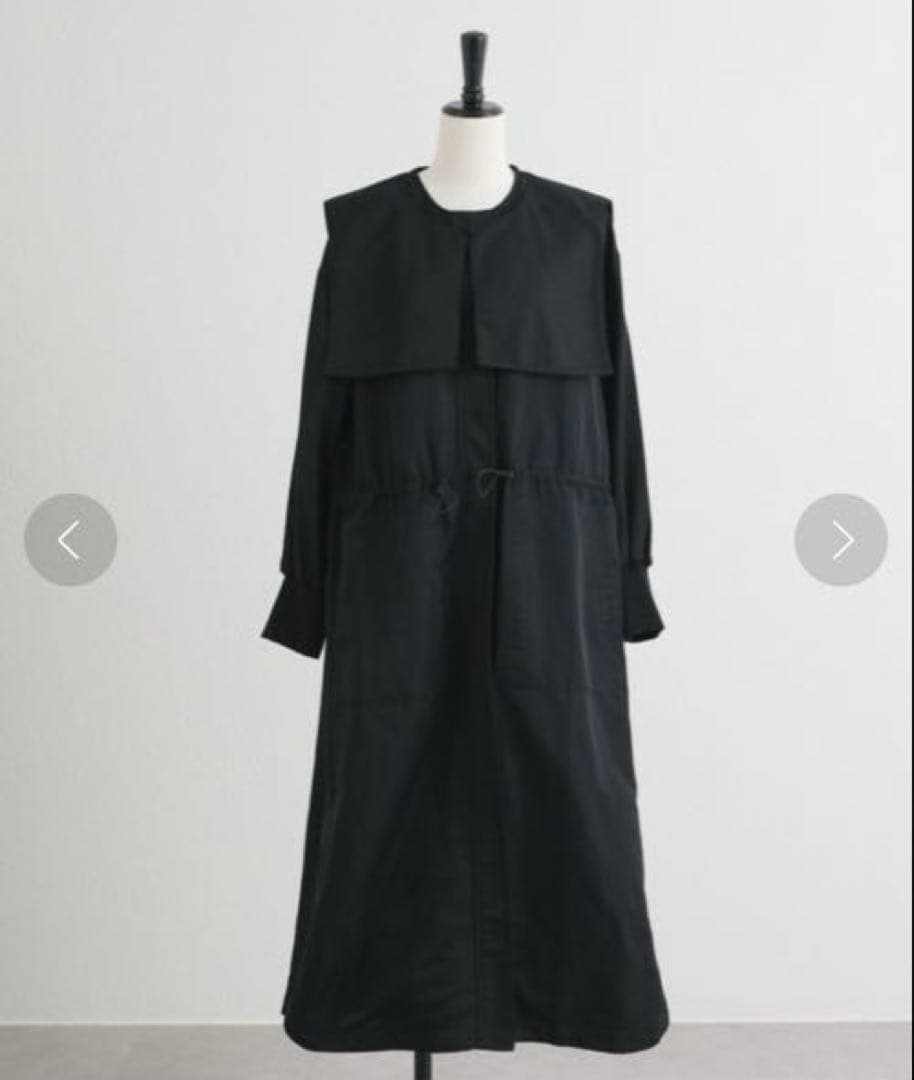 【タグ未使用】SUM1 STYLEスミ スタイル 襟付き2WAY馬刺繍コート 黒