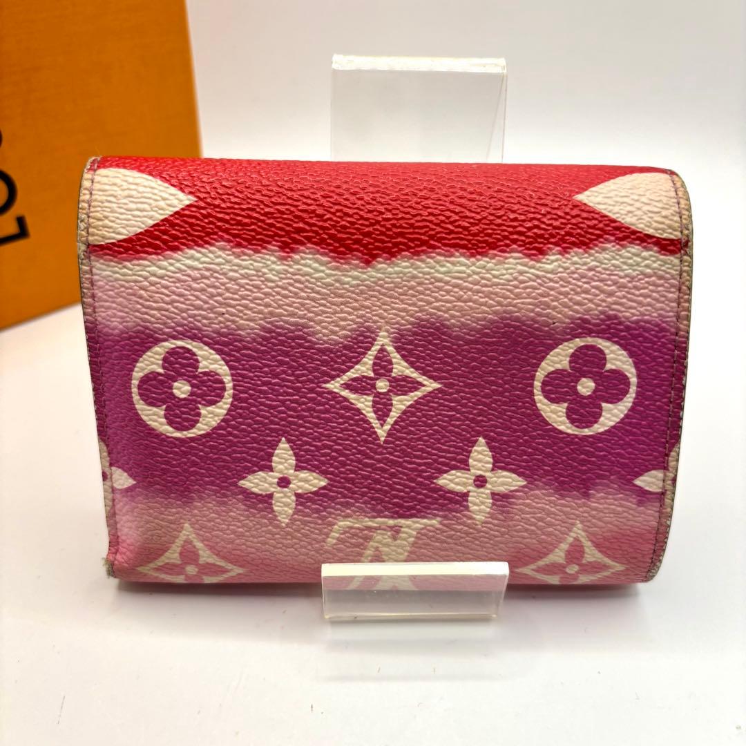 希少 正規品 ルイヴィトン ヴィクトリーヌ エスカル 折り財布 ピンク ルージュ