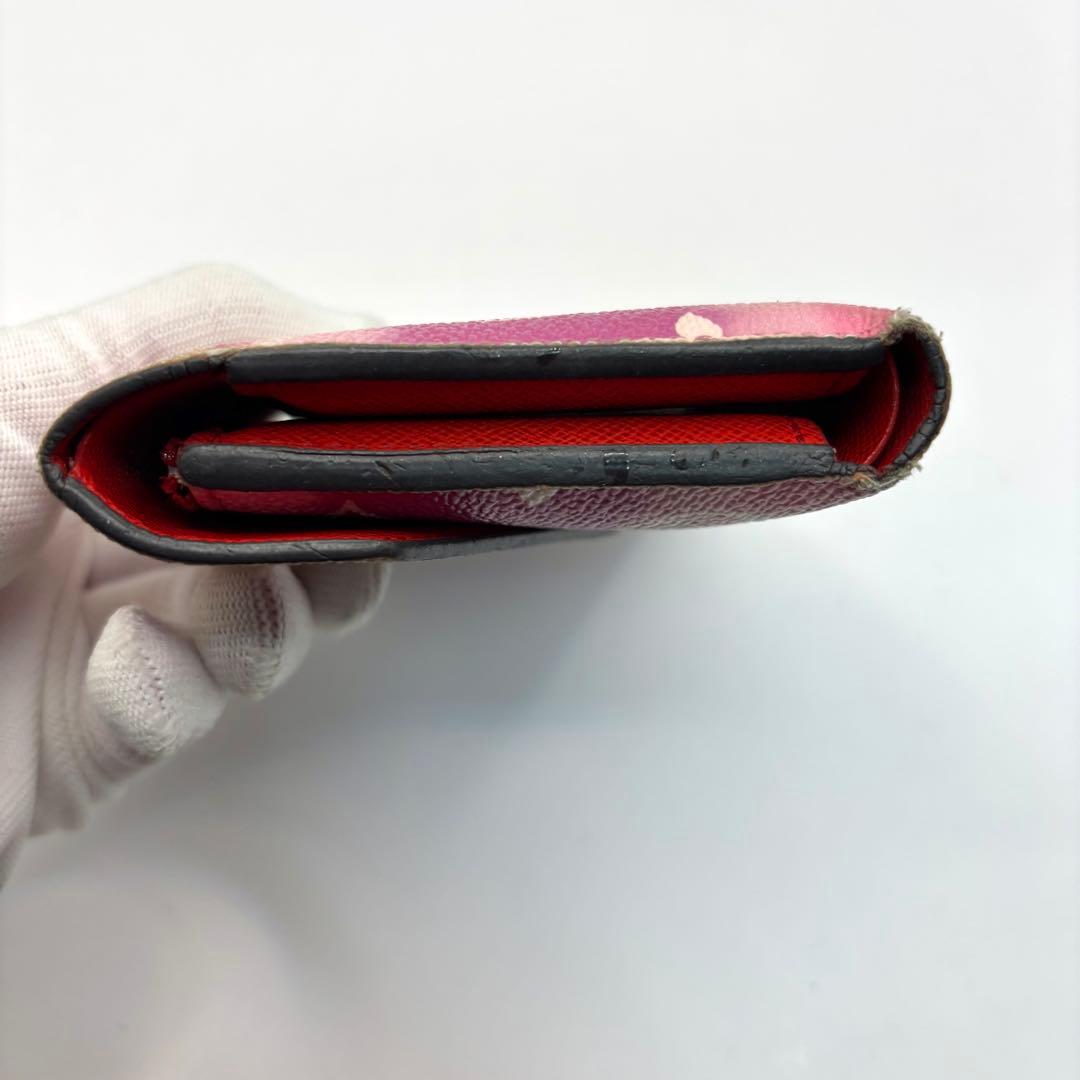 希少 正規品 ルイヴィトン ヴィクトリーヌ エスカル 折り財布 ピンク ルージュ