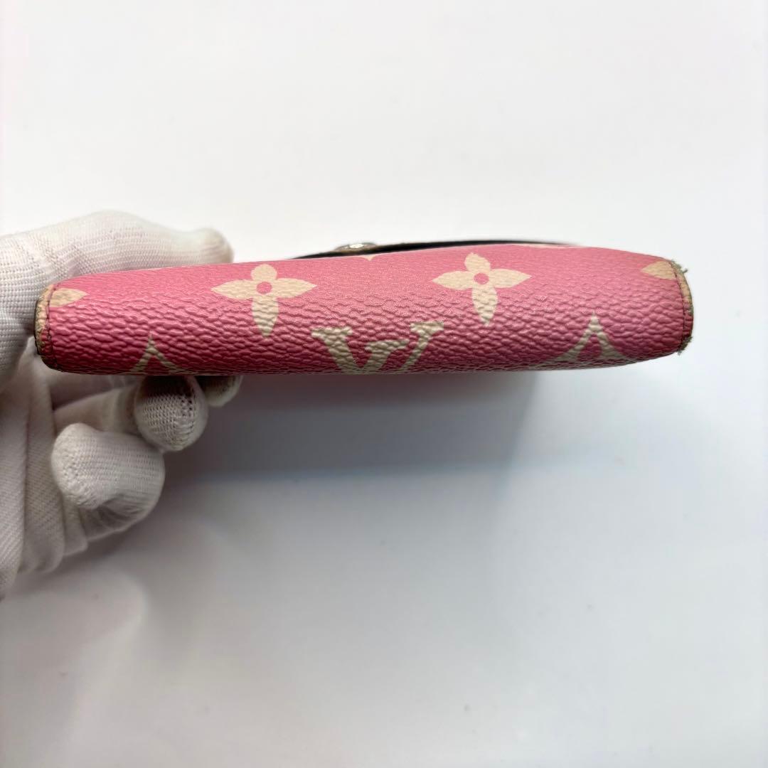 希少 正規品 ルイヴィトン ヴィクトリーヌ エスカル 折り財布 ピンク ルージュ