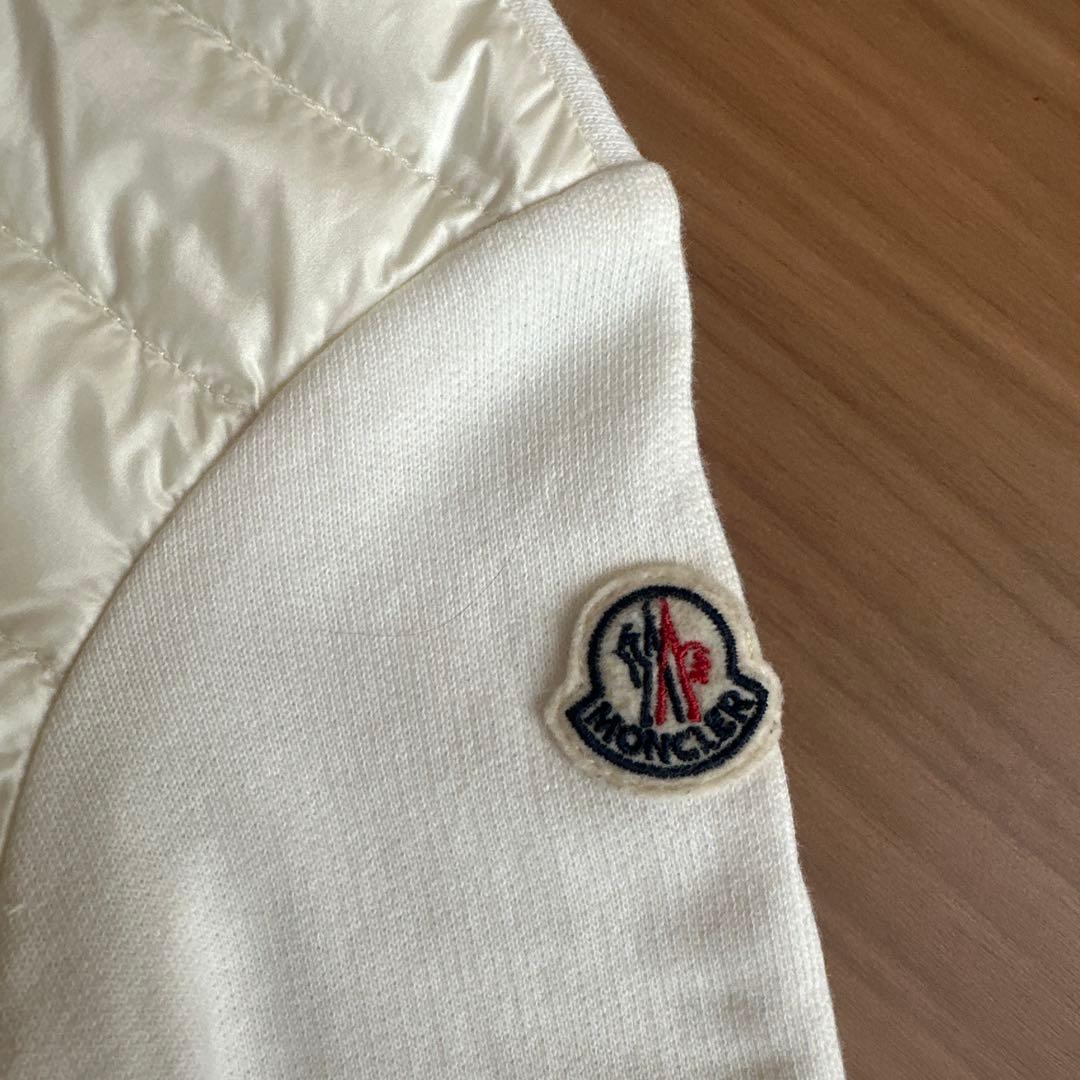 MONCLER ホワイト ジップアップアウター