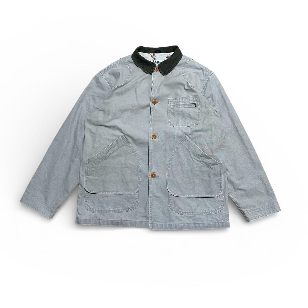 80s L.L.Bean ハンティングジャケット XL 動物柄 グレー