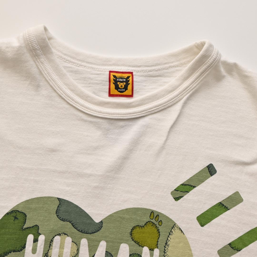 も*様 HUMAN MADE × KAWS 半袖 カモフラ ロゴ Tシャツ 2X