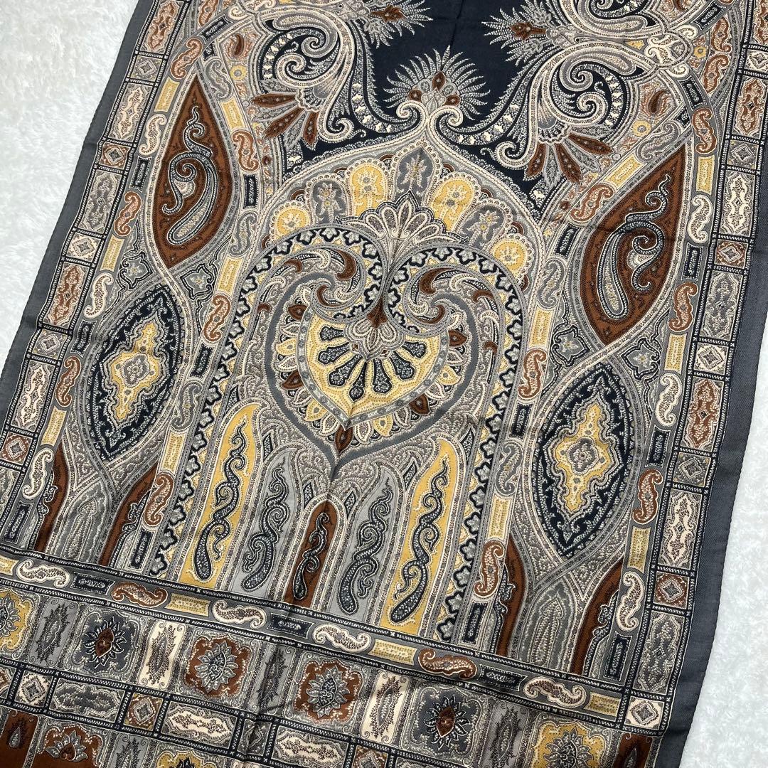 ETRO 大判ストール ペイズリー柄 ウール シルク イタリア製