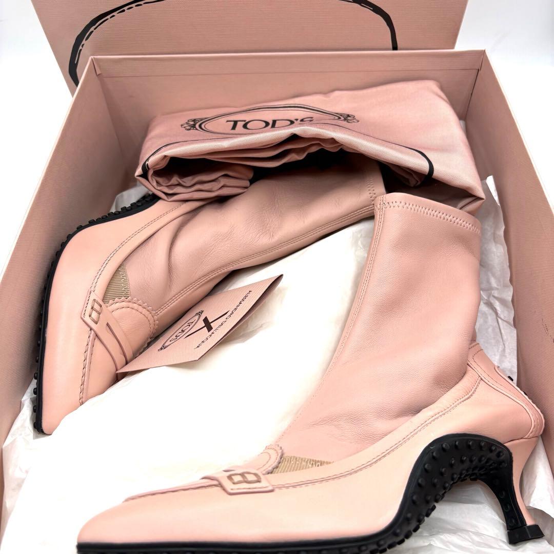 未使用品 TOD'S アレッサンドロデラクア コラボ アンクルブーツ 【35】
