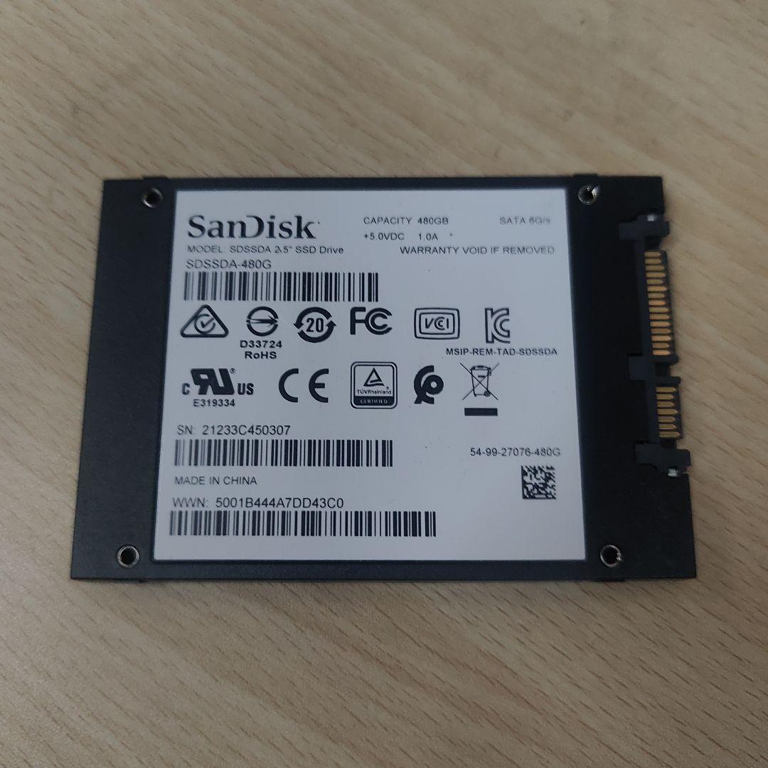 SanDisk SSD PLUS 480GB 内蔵型SSD