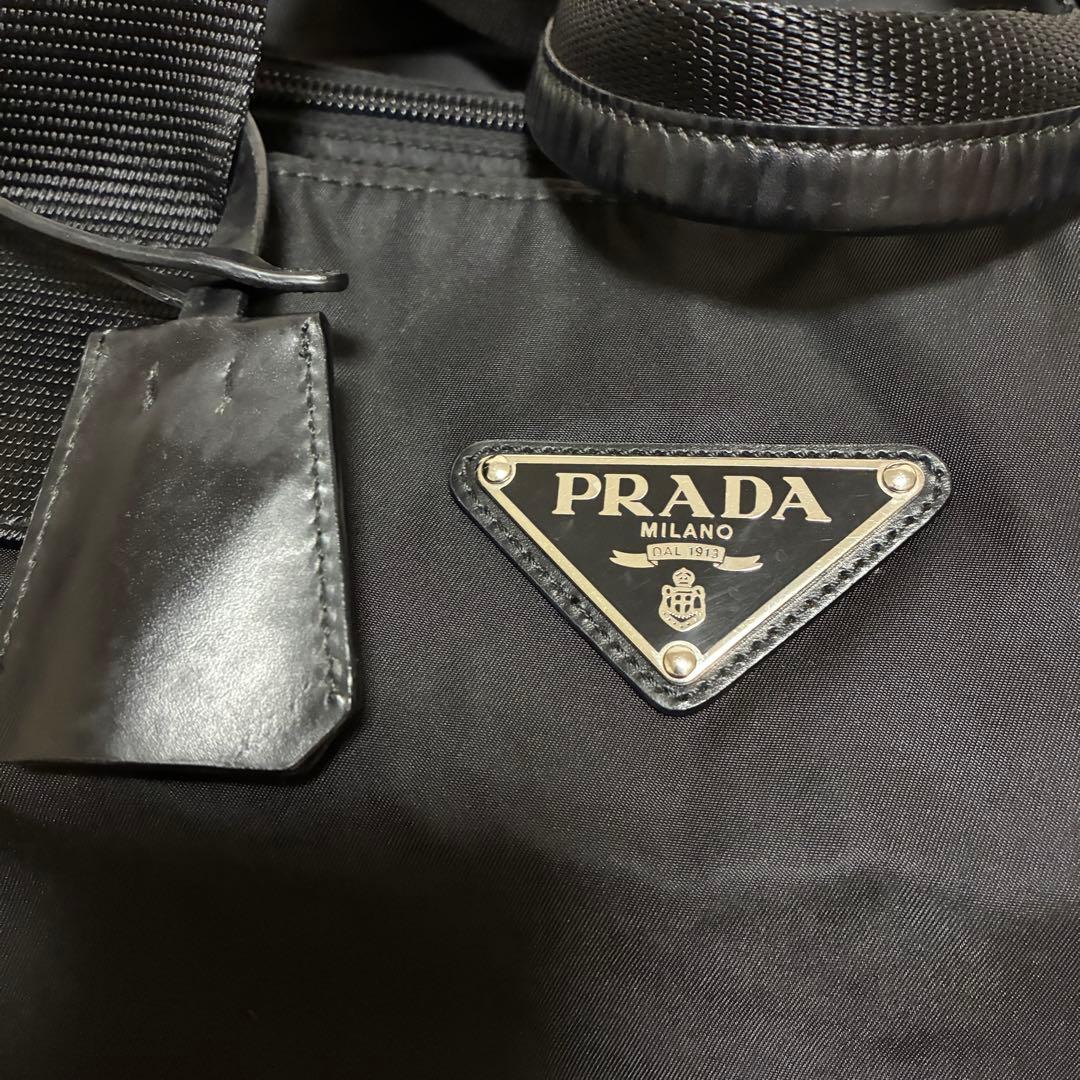 PRADA プラダ 黒 ナイロン ボストンバッグ