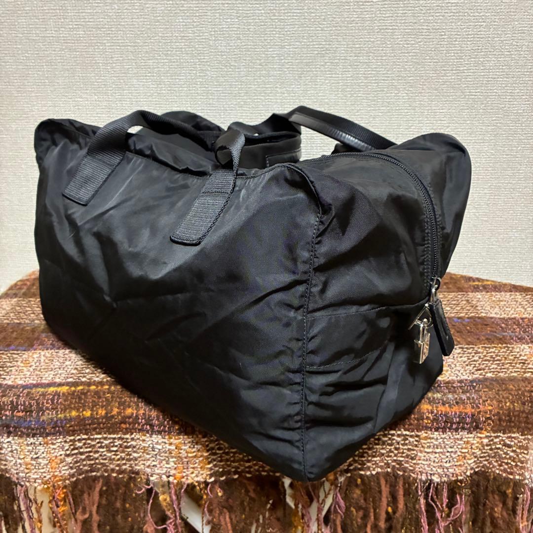 PRADA プラダ 黒 ナイロン ボストンバッグ