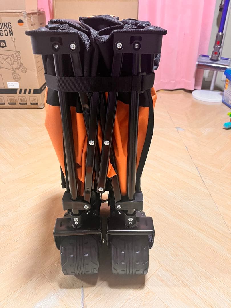 Moon Lence 折りたたみキャリーカート オレンジ156L 新品 未使用