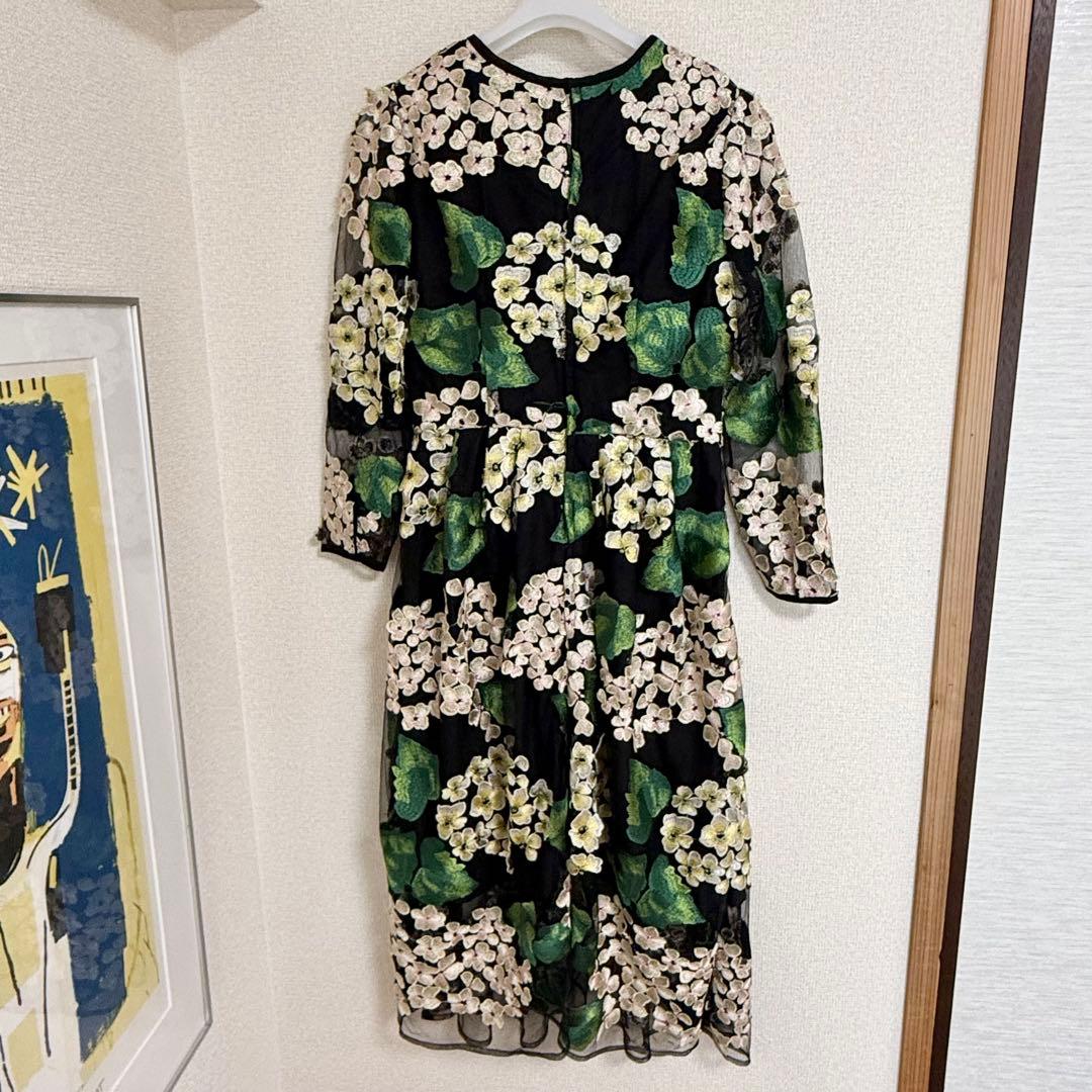 美品Chestyチェスティ紫陽花刺繍ワンピース完売人気フラワーサイズ0あじさい