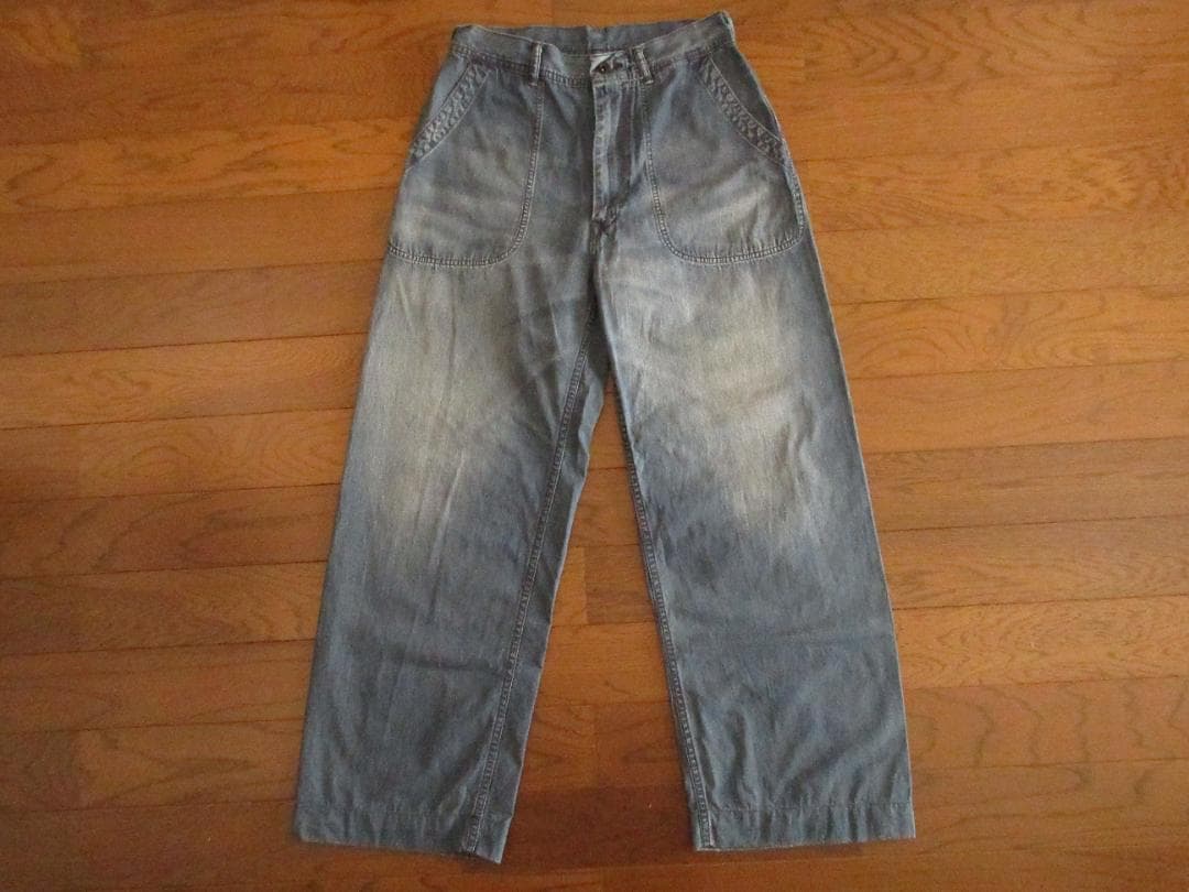 ★美品45R【ライトオンス】デニムベイカーパンツ2日本製