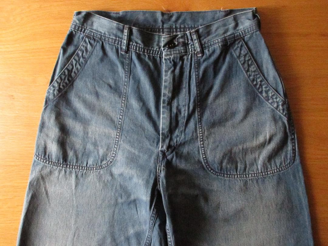 ★美品45R【ライトオンス】デニムベイカーパンツ2日本製