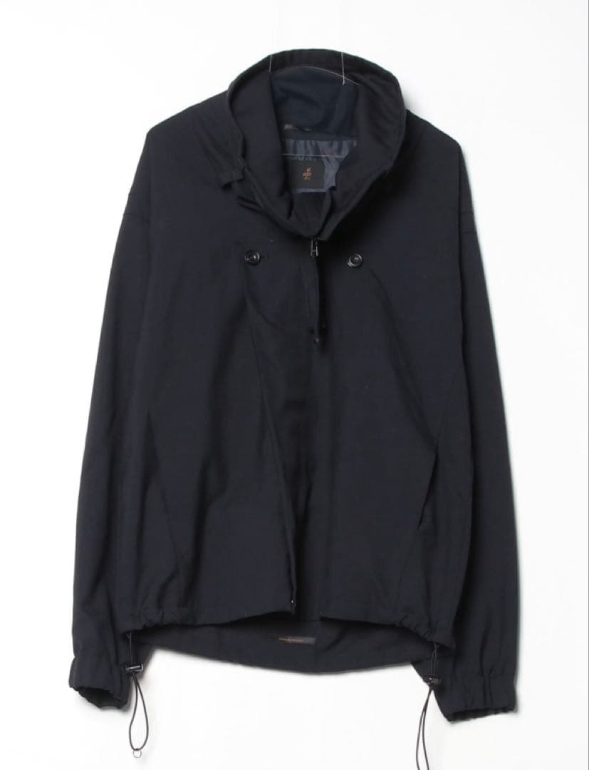 【SALE】ato 変形　COWL NECK BLOUSONネイビー【46】