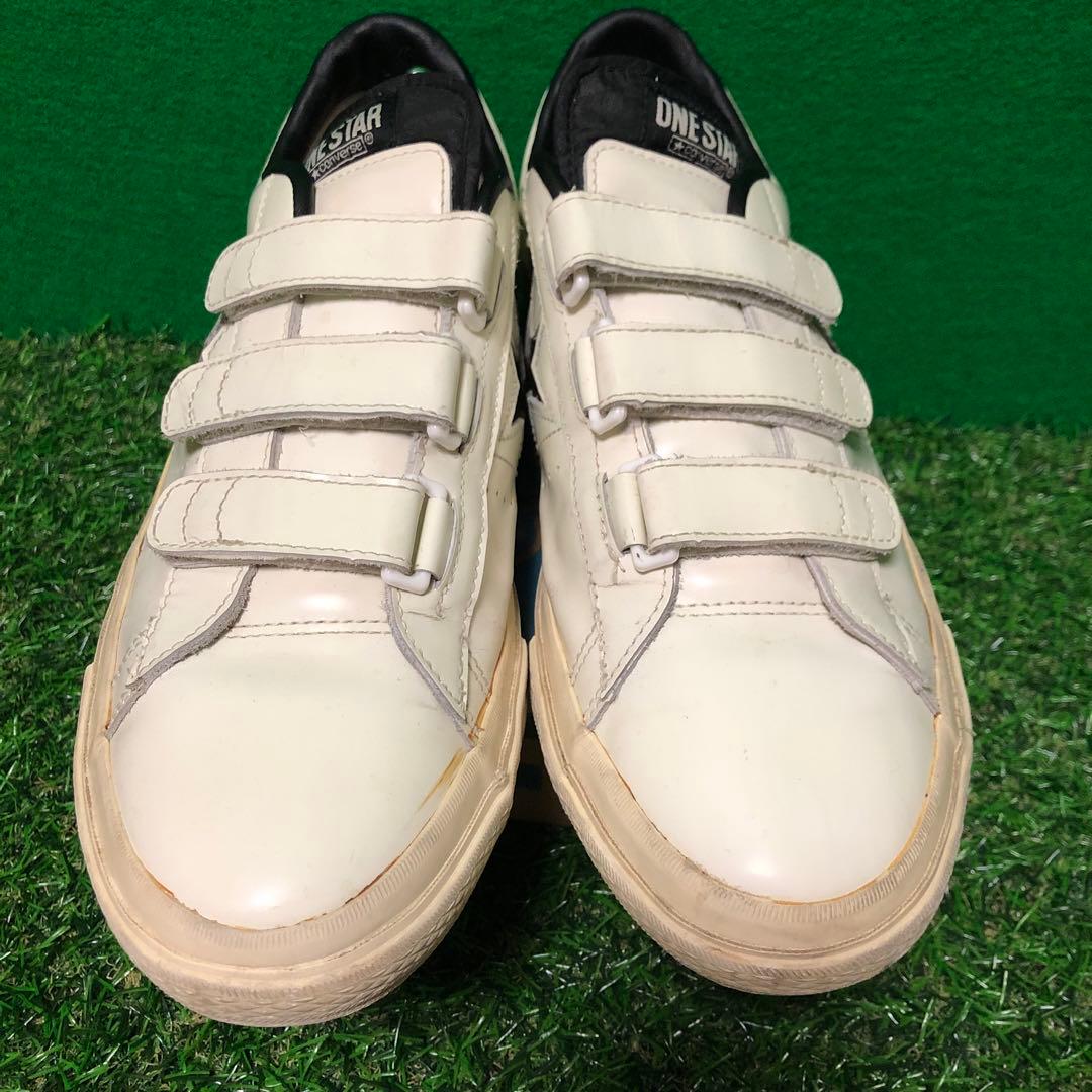 人気‼️CONVERSE ONE STAR V-3 ベルクロ レザーホワイト 29