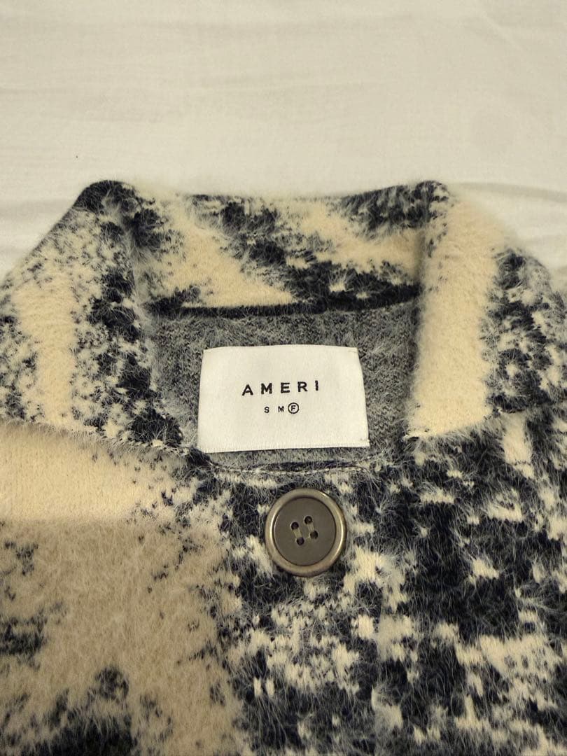 【Ameri】MIX ANIMAL SHORT KNIT TOP