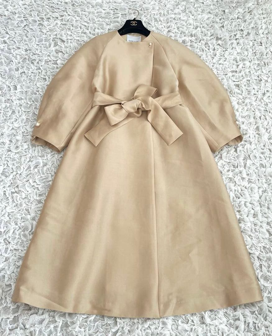ルルウィルビー　シルキーダブルクロスドレスコート　美品
