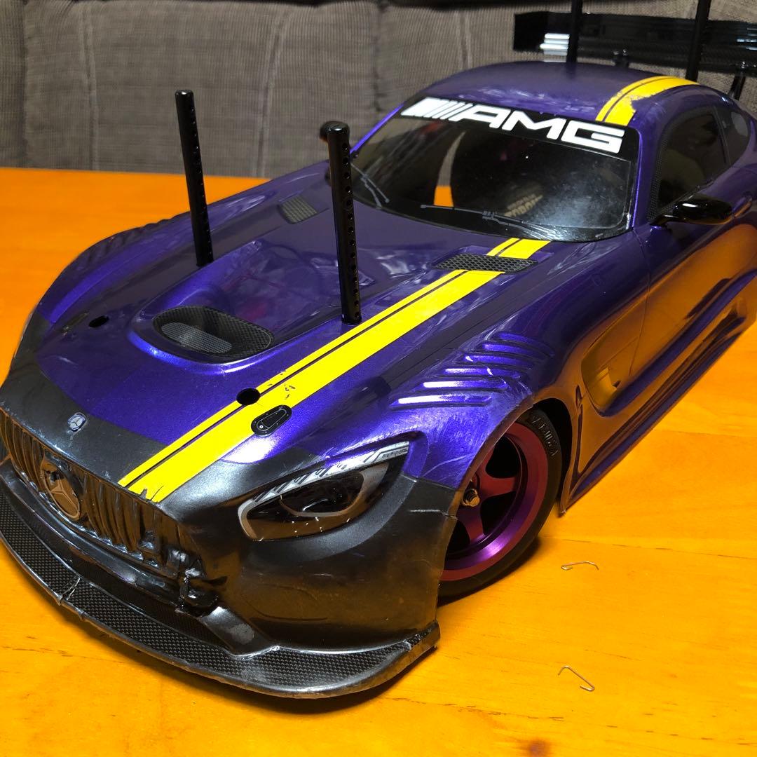 ぐ*ち様 タミヤTT-02 AMG GT ベンツ　ラジコン、ボディー付き