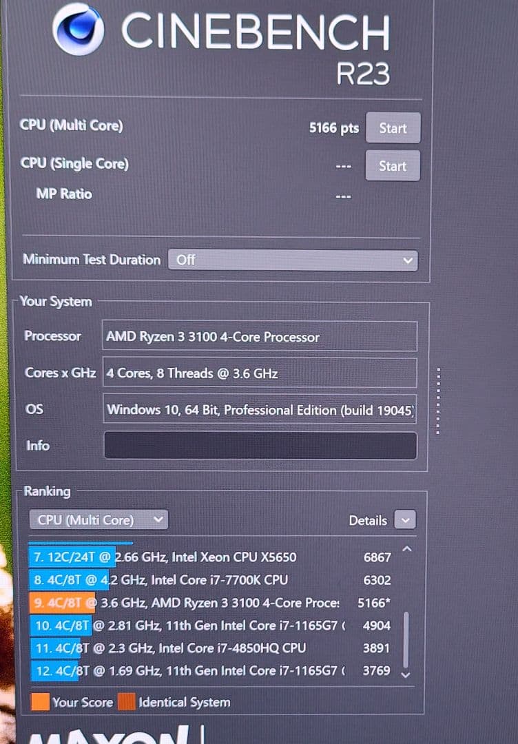 AMD Ryzen 3 3100 動作確認済み