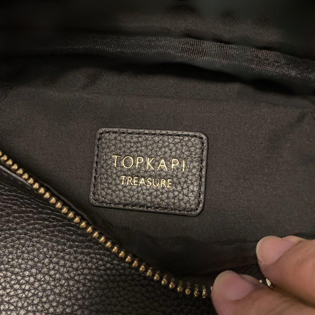 【極美品】TOPKAPI トプカピ　ストライプベルトボディバッグ　ブラック、黒