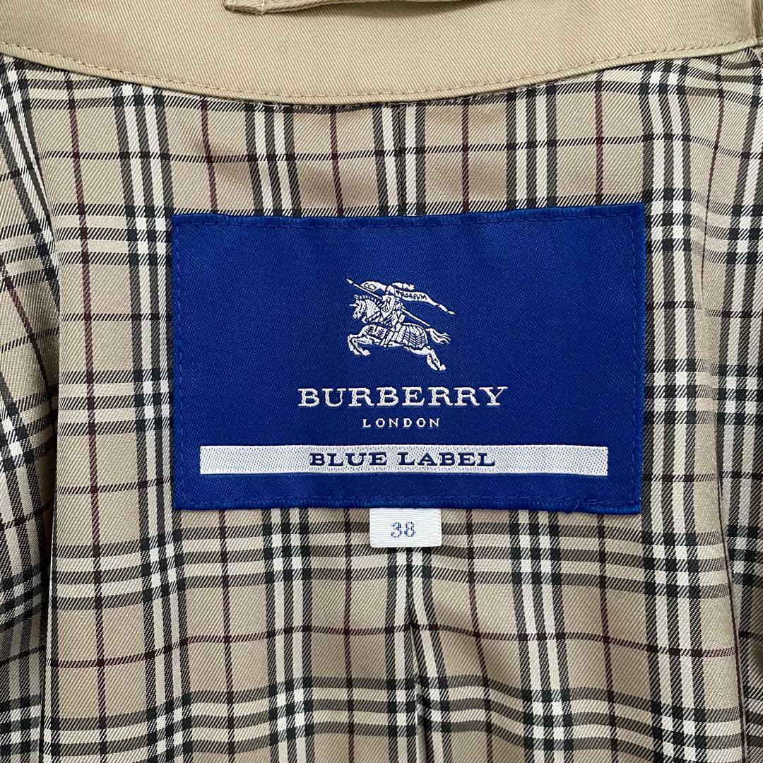 美品 BURBERRY BLUE LABEL トレンチコート ノバチェック 38