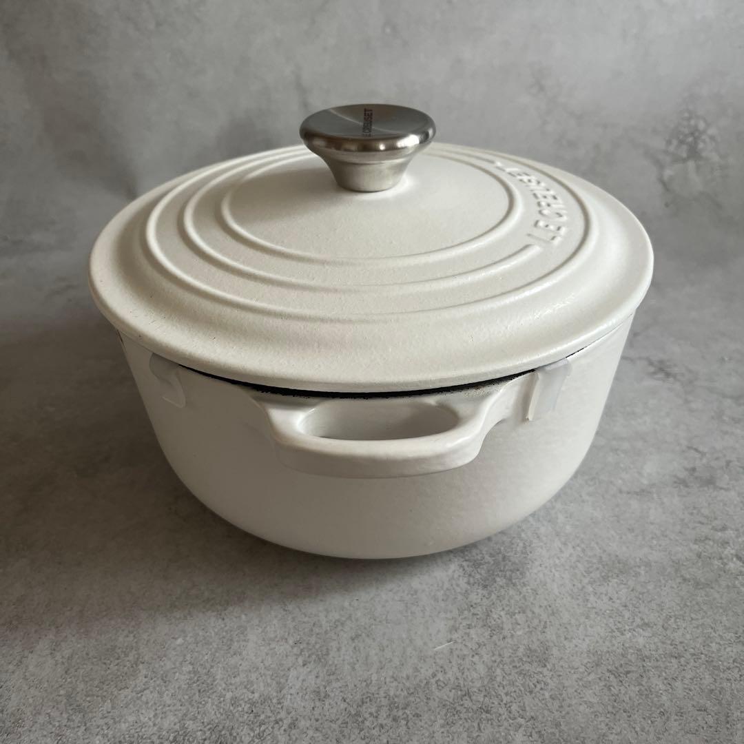 LE CREUSET ホワイト 両手鍋 20cm 新品未使用
