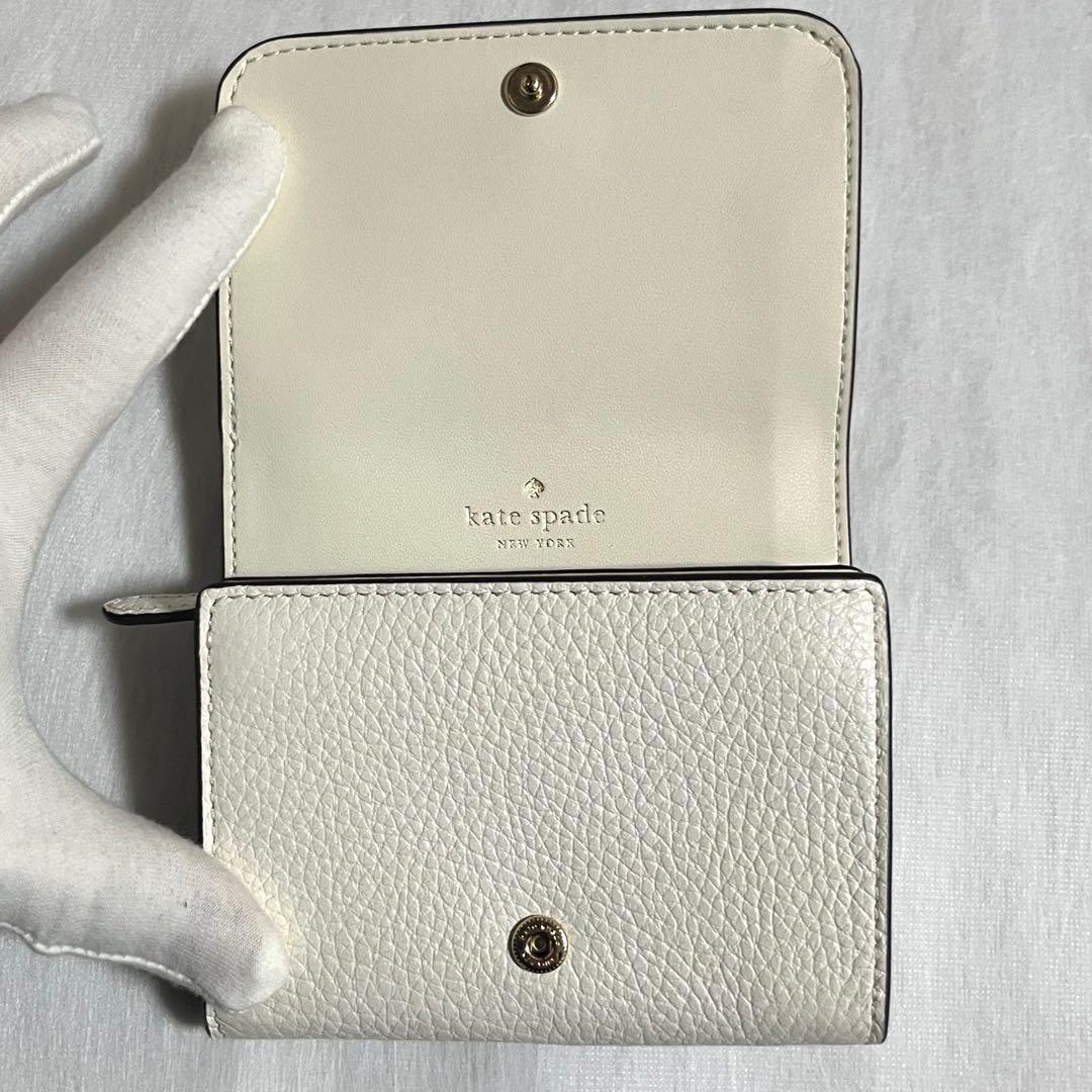 【新品未使用】Kate Spade レザー二つ折り財布 ケイラ スモールLジップ