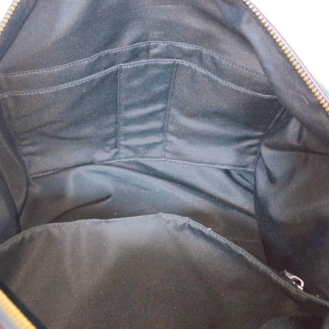COACH コーチ F75715 レザー 2WAY ボストンバッグ ブラック系