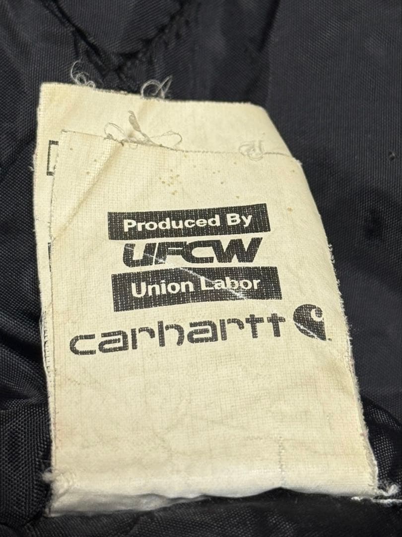 90s 企業ロゴ 襤褸 Carhartt トラディショナルジャケット