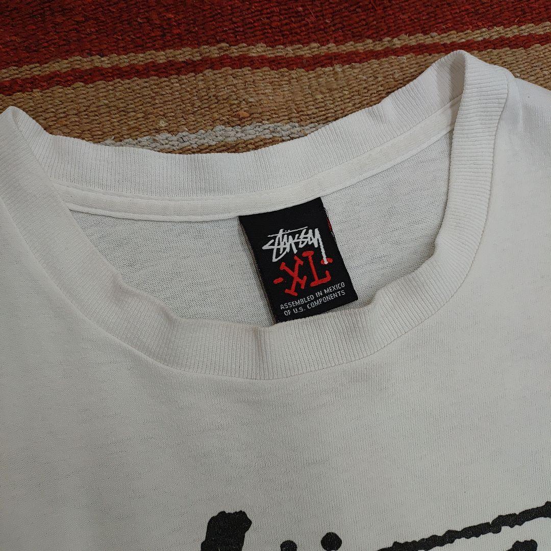 F*!様 STUSSY ステューシー バックプリント Tシャツ XL ホワイト